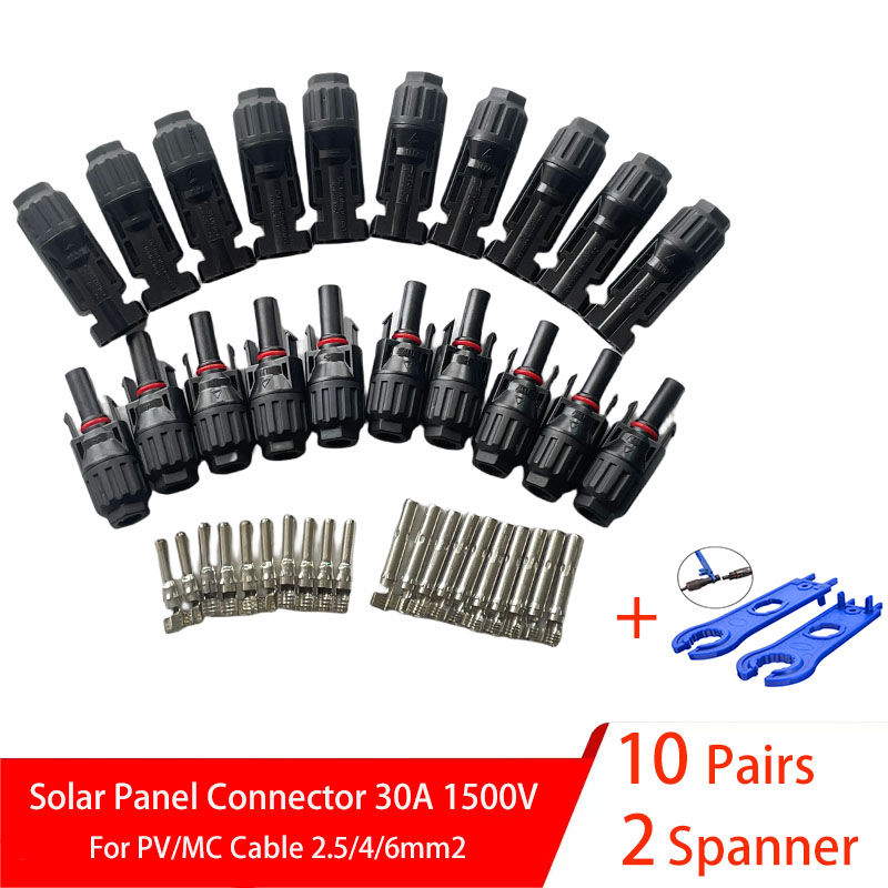 Solar Cable Mc4 Connector - 5/10 pares de conectores solares plugues