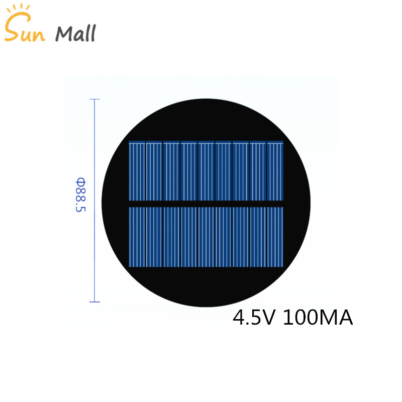 Solar Panel Monocrystalline - Mini painel solar circular pet poli