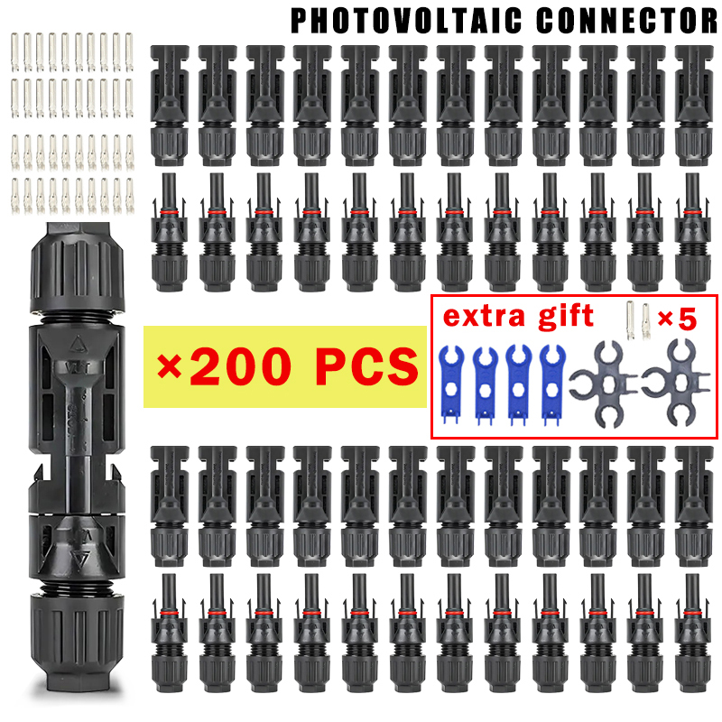 400/200/100/20 peças conector  - Solar Cable Mc4 Connector avaliação e preço