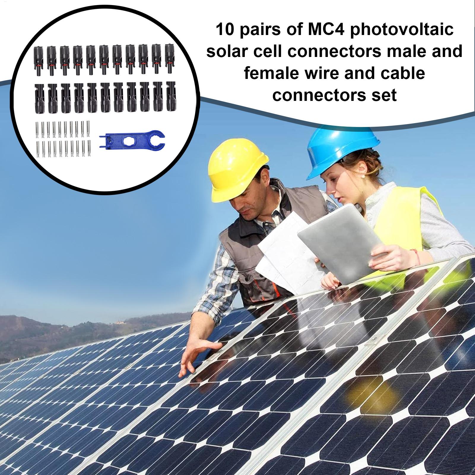 10 pares de conectores solares - Solar Cable Mc4 Connector avaliação e preço
