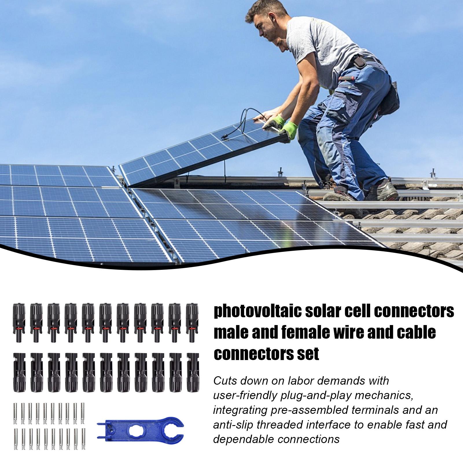 10 pares de conectores solares - Solar Cable Mc4 Connector avaliação e preço