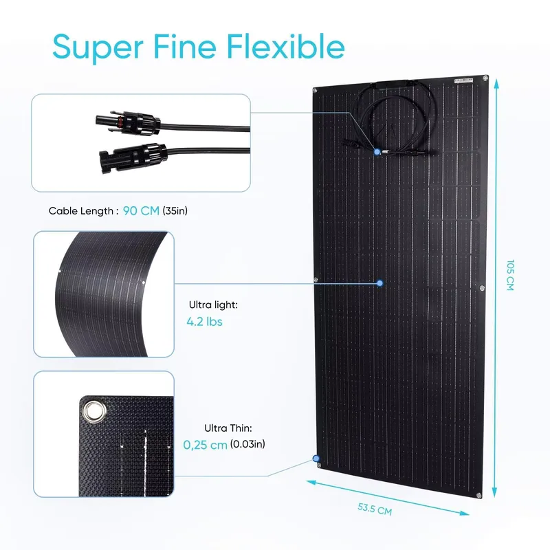 Painéis Solares Flexíveis ETFE - Solar Panel Monocrystalline avaliação e preço